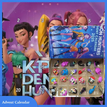 New Kpop Demon Hunting Christmas 24 Advent Calendar Surprise Blind Boxes For Halloween Mystery Box Christmas Gifts Toys